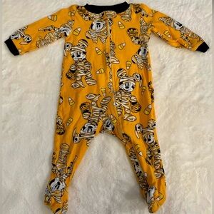 Disney Halloween Mickey Footed PJ’s- size 6-9 months
